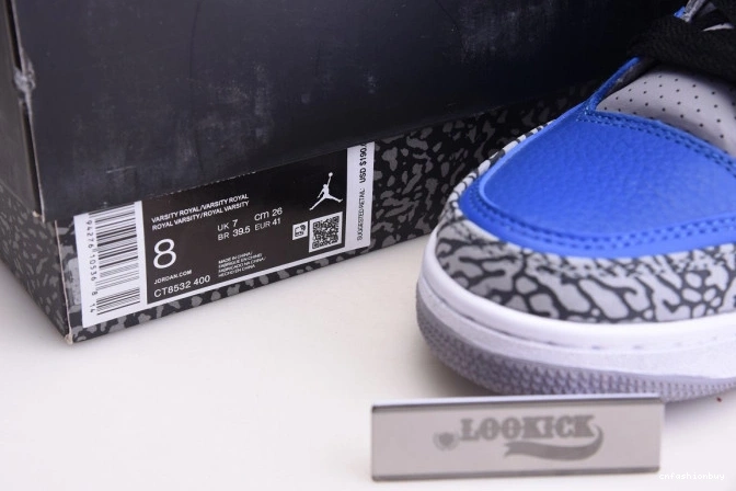 - 400 3 'Varsity Jordan Royal' CT8532 Retro Air 0823